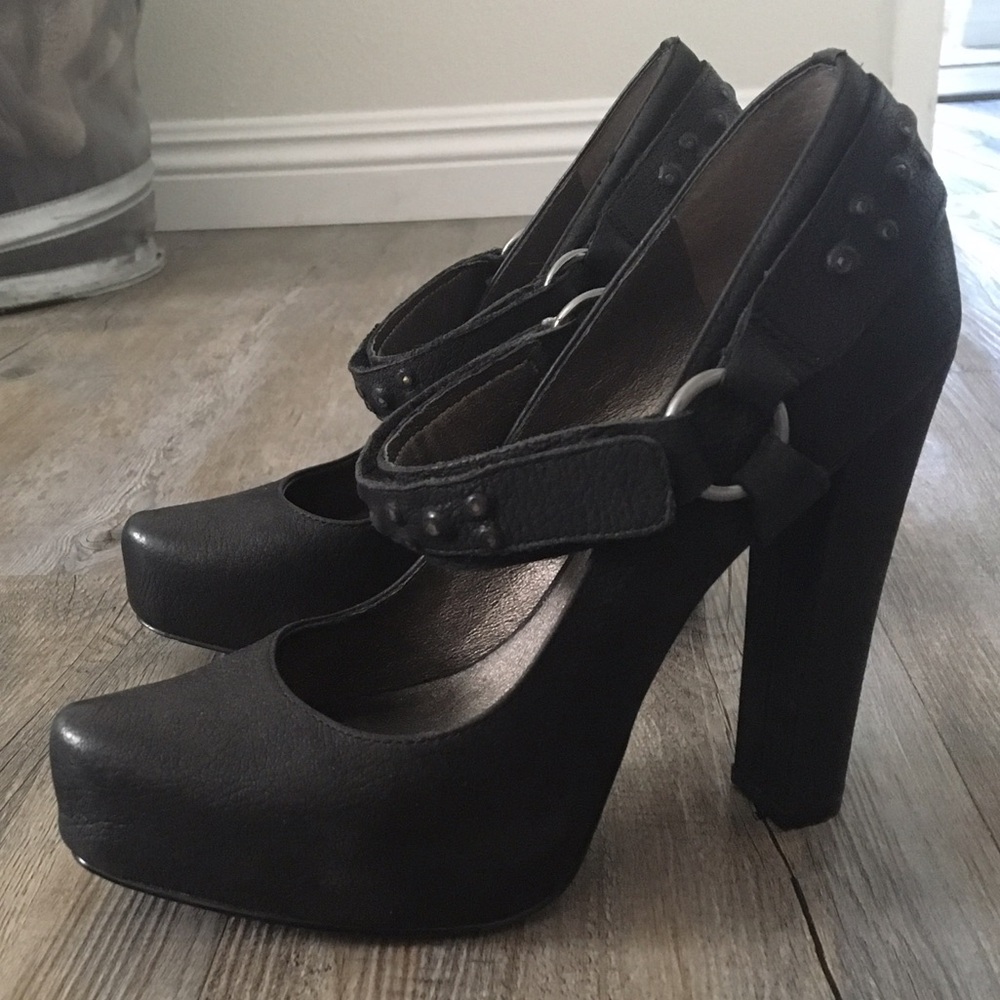 Miss Sixty Black Platform Mary Jane Pumps